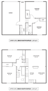 Duplex 4246-4248- Floor Plan Beach South at the Lake Apartments in Robbinsdale, MN 4 Bedroom 1.75 Bathroom Duplex